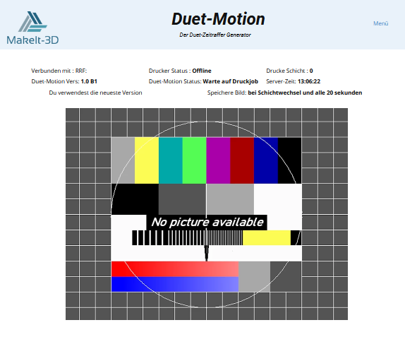 Duet-Motion Startbildschirm